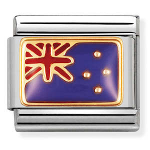 NOM-030238 02 18ct yellow gold with enamel NZ Flag