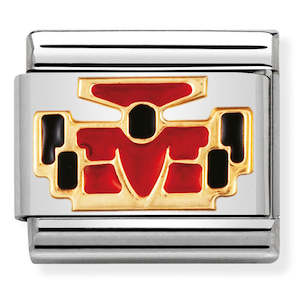 Nom-030203 23 Steel With 18ct Red Race Car