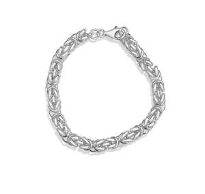 Bracelets Bangles: Bijoux Silver Byzantine Large Link Bracelet