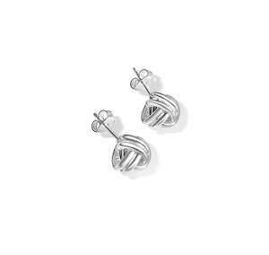 Bijoux Silver Knot Earrings