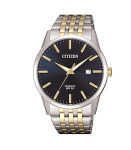 Mens Two Tone Citizen Analogue With Blue Face