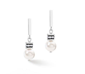 Coeur De Lion: Pearl And Crystal Coeur De Lon Earrings