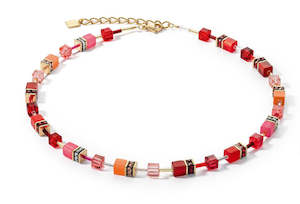 Coeur De Lion: Coeur De Lion Necklace With Red Orange And Pink