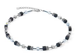 Coeur De Lion: Coeur De Lion Natural Selection Necklace Set With Black Onyx And Crystals