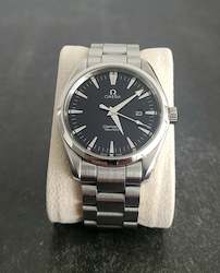 Omega Aquaterra, black dial, 39mm, Quartz, (model 2517.50)