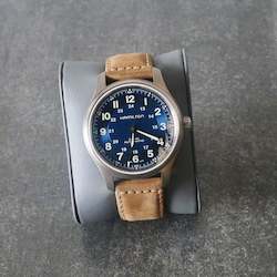 Hamilton, Khaki Field, Titanium, Automatic, 42mm, Blue Dial, (full set)