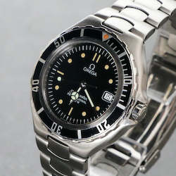 Omega Seamaster 200m (Pre-bond, vintage, Circa 2000), 36mm, Black Dial, Quartz