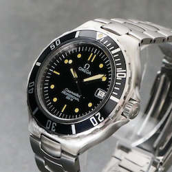 Omega Seamaster 200m (Pre-bond, vintage, Circa 1998), 36mm, Black Dial, Quartz