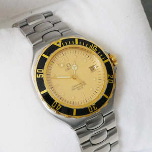 Omega Seamaster 200m (Pre-bond, vintage), 36mm, Champagne Dial, Quartz (In-Stock Item)