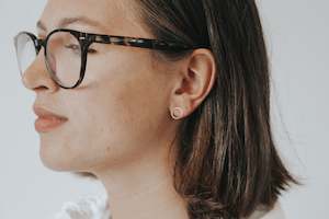 View of The World Hoop Earrings - 24k gold plate and sterling silver