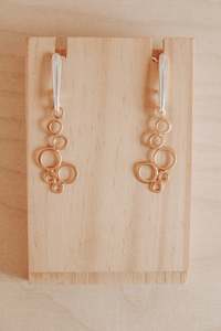 Earrings: Matariki Earrings -  24k gold plate and sterling silver