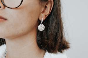 Connective Kina Earrings - sterling silver