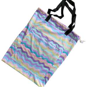 Sherbet Waves Tote (large wet bag)