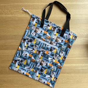 Sporty NZ Blues by Ellen G Tote (large wet bag)