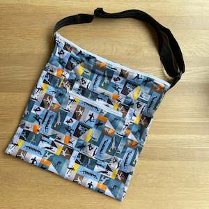 Sporty NZ Blues by Ellen G (crossbody wet bag)