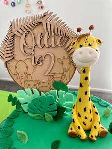 Personalized Safari Cake Topper