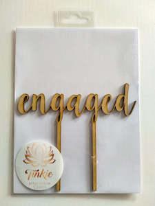 Engaged cake topper