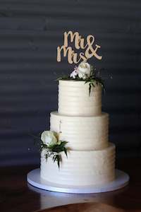 Craft material and supply: Mr&Mrs cake topper