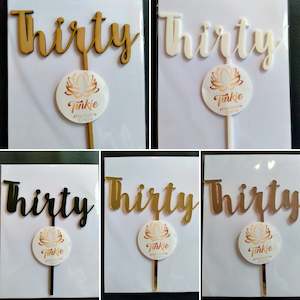 Thirty cake topper