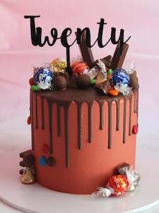 Twenty cake topper