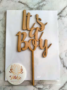 It's a Boy cake topper