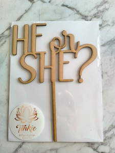 He or She? cake topper