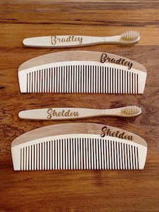 Craft material and supply: Bamboo Kids Tooth Brush Name Engraved