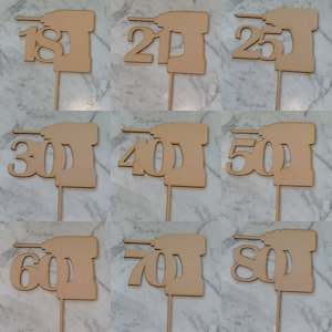 Craft material and supply: Drill theme cake topper - End of range