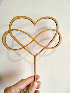 Craft material and supply: Infinity Heart Cake Topper