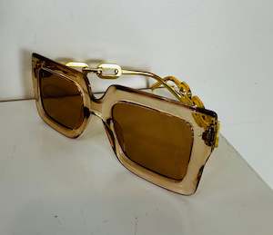 Womenswear: Chain detail square frame sunnies