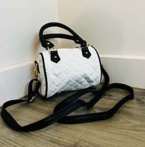 Mini quilted Boston bag