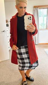 Tartan pencil skirt