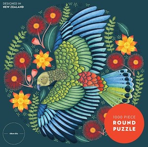 Round Puzzle 1000 Piece- Cheeky Kea