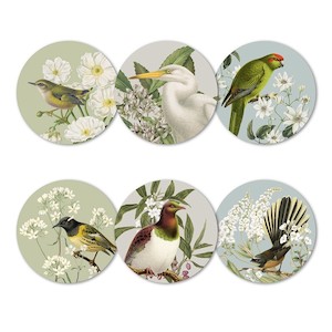 Coaster Set 6- Birds & Botanicals