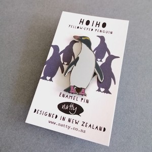 Products: Enamel Pin-Hoiho Yellow Eyed Penguin