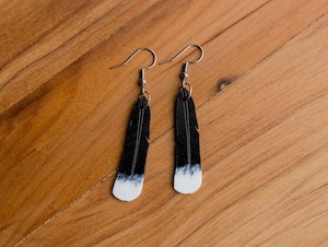 Earrings- Huia Feather