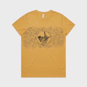 Hihi T-Shirt- mustard, womens