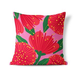 Cushion Cover- Pink Pōhutukawa