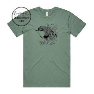 Titipounamu Rifleman T-Shirt- sage, mens