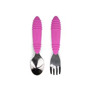 Bumkins | Spoon and Fork - Fuschia