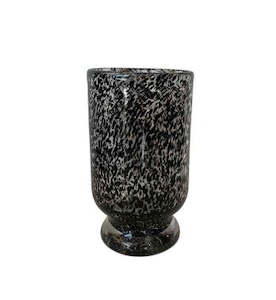 Candle Holders: Black Leopard Hurricane Small