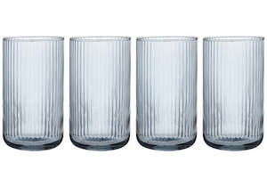 Zephyr Ribbed Highball Tumbler Sky Blue