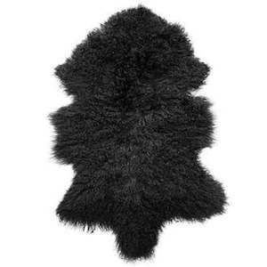 Sheep Skin Rugs: Meru Tibetan Lambskin Black