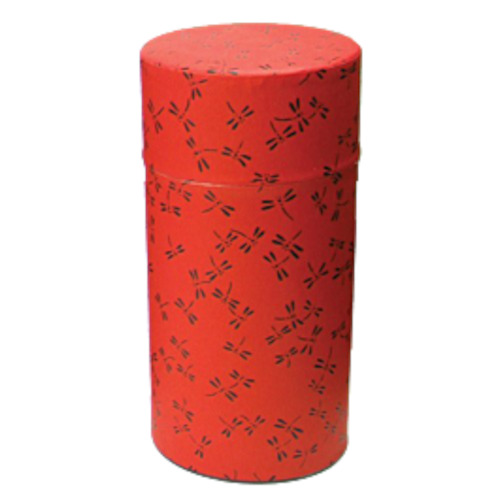 Tea Canister - Black dragonfly t leaf T