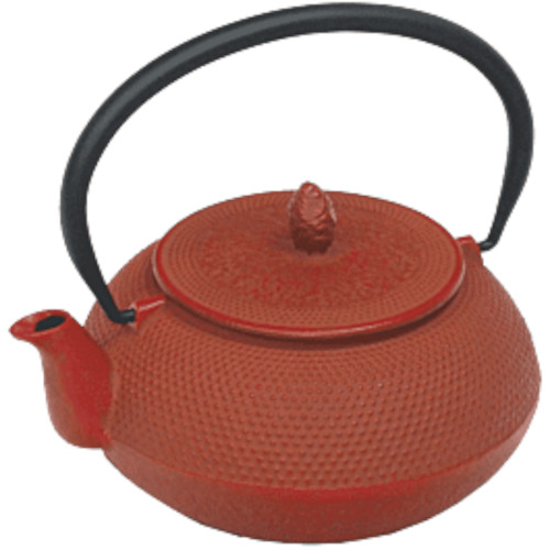 Teapot - Roji nail head 600ml red t leaf T