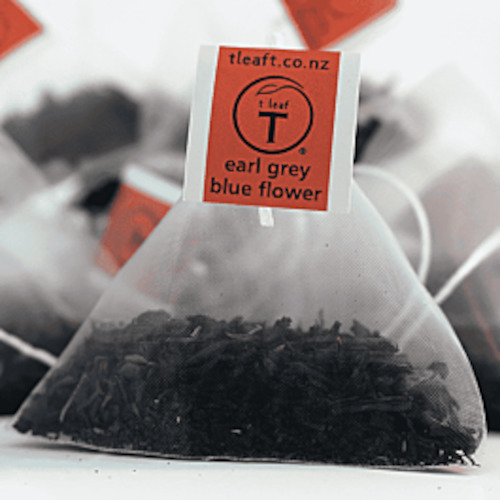 Tea wholesaling: Pyramid teabag - earl grey blue flower t leaf T