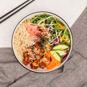 Catering: Japanese Tofu & Brown Rice Sushi Bowl