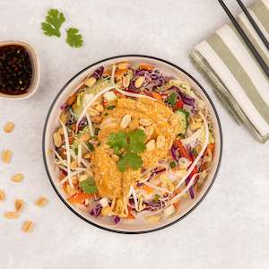 Asian Rice Noodle Salad with Satay Chicken