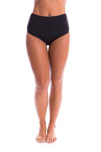 Swimwear: High waisted reversible pant - Black