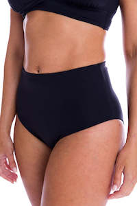 Swimwear: Black High Waisted Reversible Pant (Final Sale)